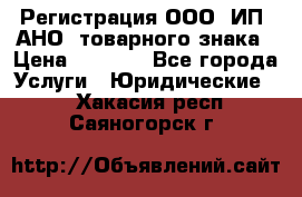 Регистрация ООО, ИП, АНО, товарного знака › Цена ­ 5 000 - Все города Услуги » Юридические   . Хакасия респ.,Саяногорск г.